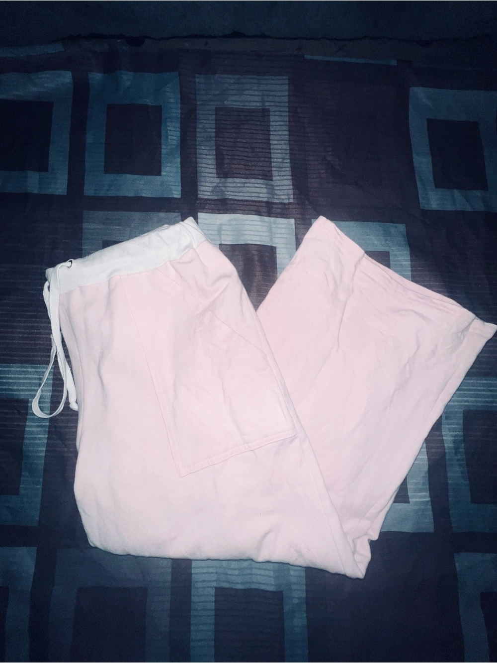 Champion Pink Drawstring Sweatpants with White Waistband